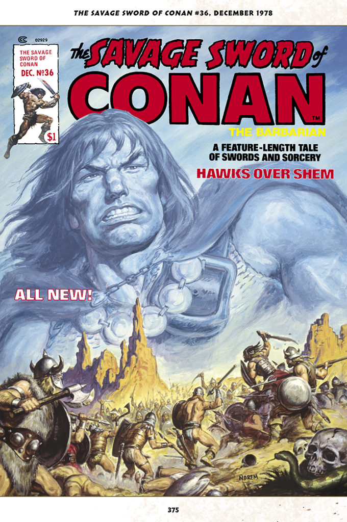 Savage Sword of Conan #36 cover; Earl Norem; Hawks over Shem