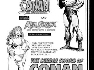 Savage Sword of Conan #39; house ad, art by John Buscema, Red Sonja house ad