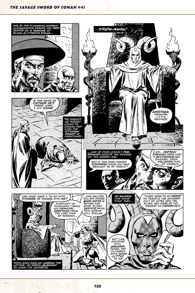 Savage Sword of Conan #41; pencils, John Buscema; inks, Tony DeZuniga&#039; Thoth-Amon