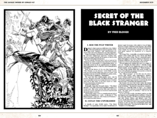 Savage Sword of Conan #47, pgs. 54-55; pinup art, Tom Yeates; article by Fred Blosser