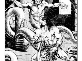 Savage Sword of Conan #54, pinup; pencils, Carl Potts; inks, Neal Adams