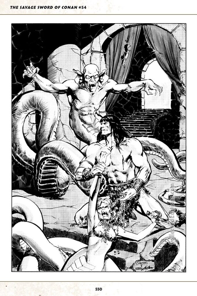 Savage Sword of Conan #54, pinup; pencils, Carl Potts; inks, Neal Adams