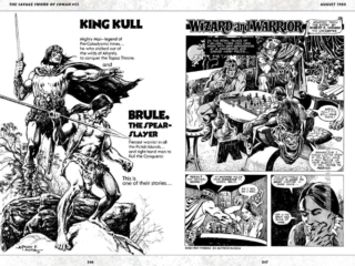 Savage Sword of Conan #55; Kull and Brule in &ldquo;Wizard and Warrior&rdquo;, introduction and pg. 1; pencils and inks, Alfredo Alcala