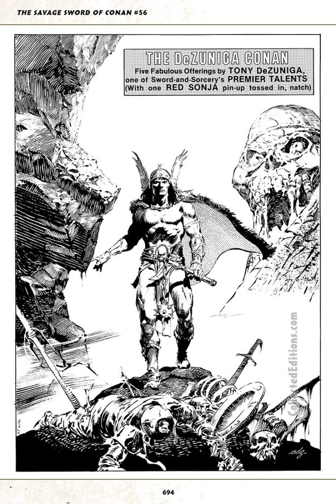 Savage Sword of Conan #56, pinup; pencils and inks, Tony DeZuniga