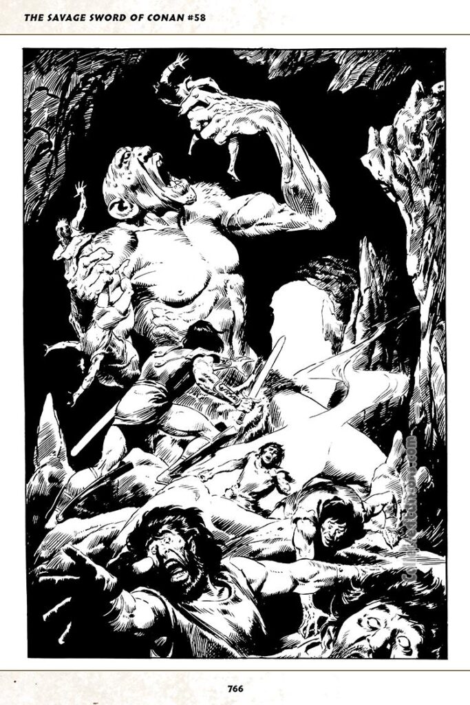 Savage Sword of Conan #58, pinup; pencils and inks, John Buscema