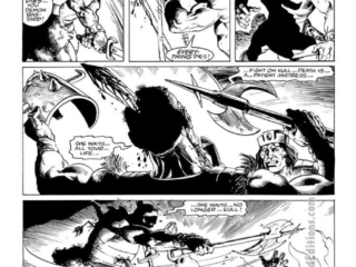 Savage Sword of Conan #119; Kull in &ldquo;From Beyond the Grave!&rdquo;, pg. 7; pencils and inks, Geof Isherwood