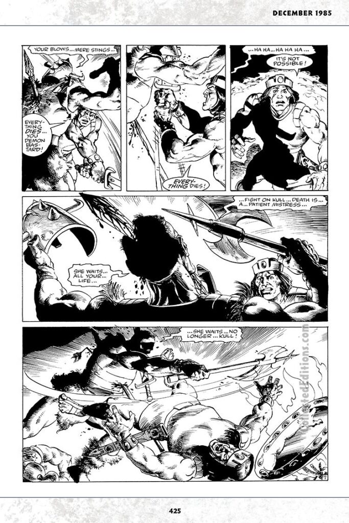 Savage Sword of Conan #119; Kull in “From Beyond the Grave!”, pg. 7; pencils and inks, Geof Isherwood