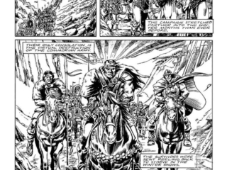 Savage Sword of Conan #130; Kull in &ldquo;Beneath the Crown&hellip;A Warrior!&rdquo;, pg. 1; pencils and inks, Val Semeiks