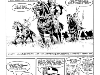 Savage Sword of Conan #133; Kull in &ldquo;The Totem&rdquo;, pg. 1; pencils, Val Semeiks; inks, Pat Redding