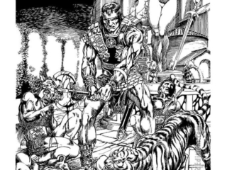Savage Sword of Conan #135; Kull pinup; pencils and inks, William Johnson