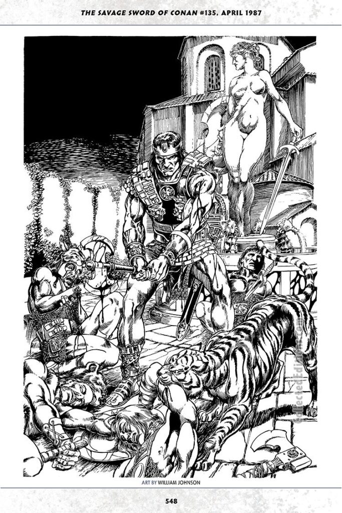 Savage Sword of Conan #135; Kull pinup; pencils and inks, William Johnson