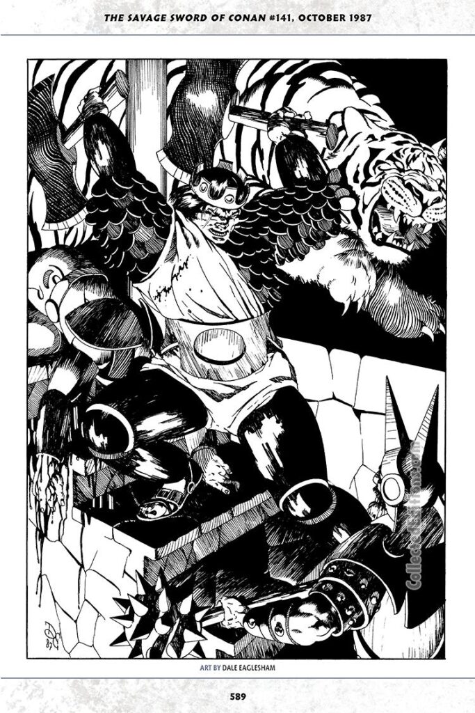 Savage Sword of Conan #141; Kull pinup; pencils and inks, Dale Eaglesham