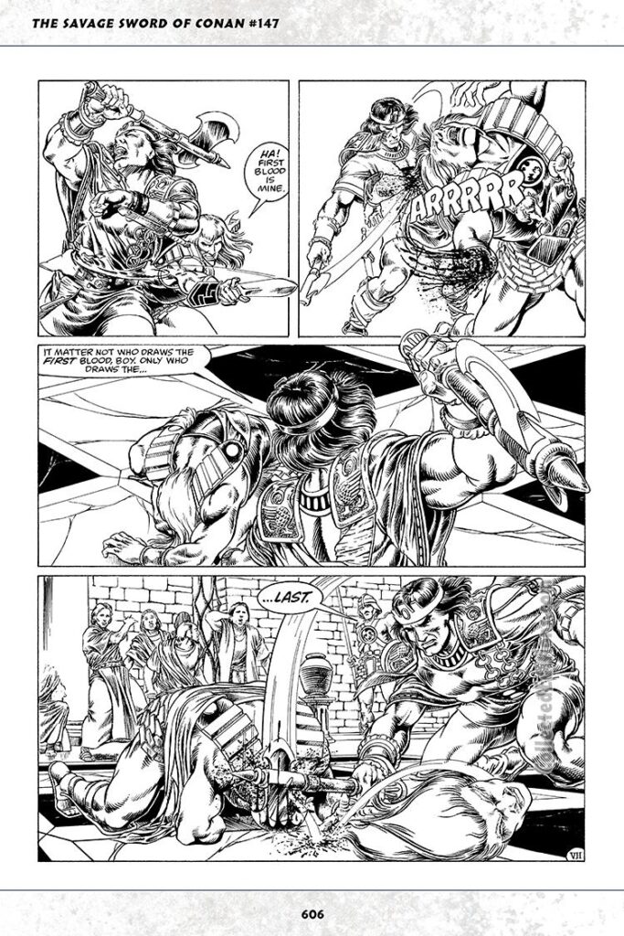 Savage Sword of Conan #147; Kull in “Rites of Passage”, pg. 7; pencils and inks, William Johnson