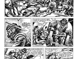 Savage Sword of Conan #161; Kull in &ldquo;Distortions&rdquo;, pg. 3; pencils and inks, Ernie Chan