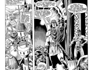 Savage Sword of Conan #169; Kull in &ldquo;Death and Taxes&rdquo;, pg. 1; pencils and inks, Dave Simons