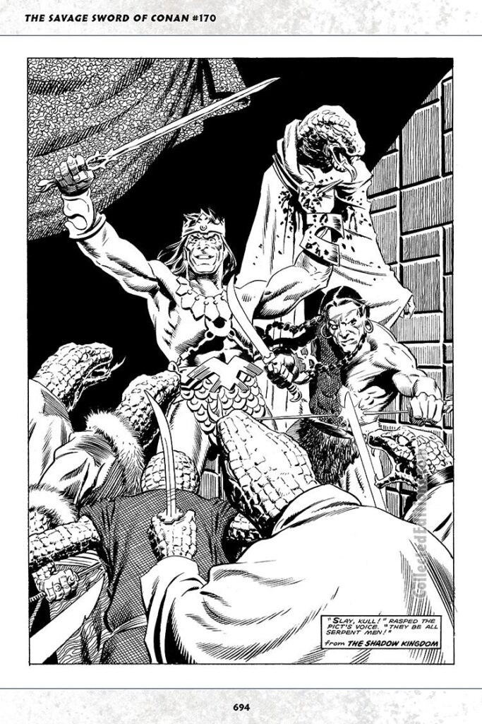 Savage Sword of Conan #170; Kull in “Robert E. Howard’s King Kull Part I”, pg. 2; pencils, Steve Carr; inks, Al Williamson