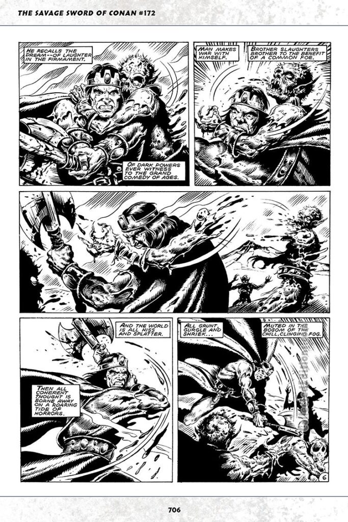 Savage Sword of Conan #172; Kull in “A Groaning in the Earth”, pg. 6; pencils and inks, Ovi Hondru
