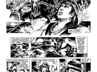 Savage Sword of Conan #202; Kull in &ldquo;Exile of Atlantis&rdquo;, pg. 8; pencils and inks, E.R. Cruz