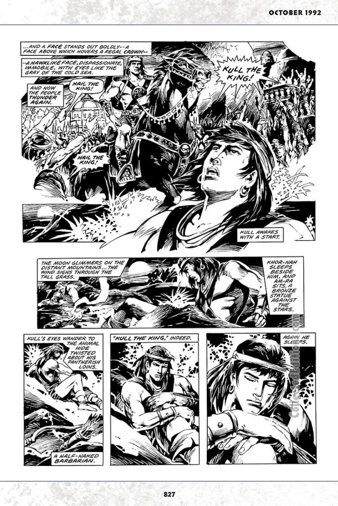 Savage Sword of Conan #202; Kull in “Exile of Atlantis”, pg. 8; pencils and inks, E.R. Cruz