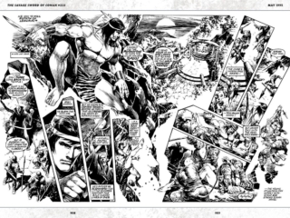 Savage Sword of Conan #233; Kull in &ldquo;Death in a High Place&rdquo;, pgs. 2-3; pencils and inks, E.R. Cruz