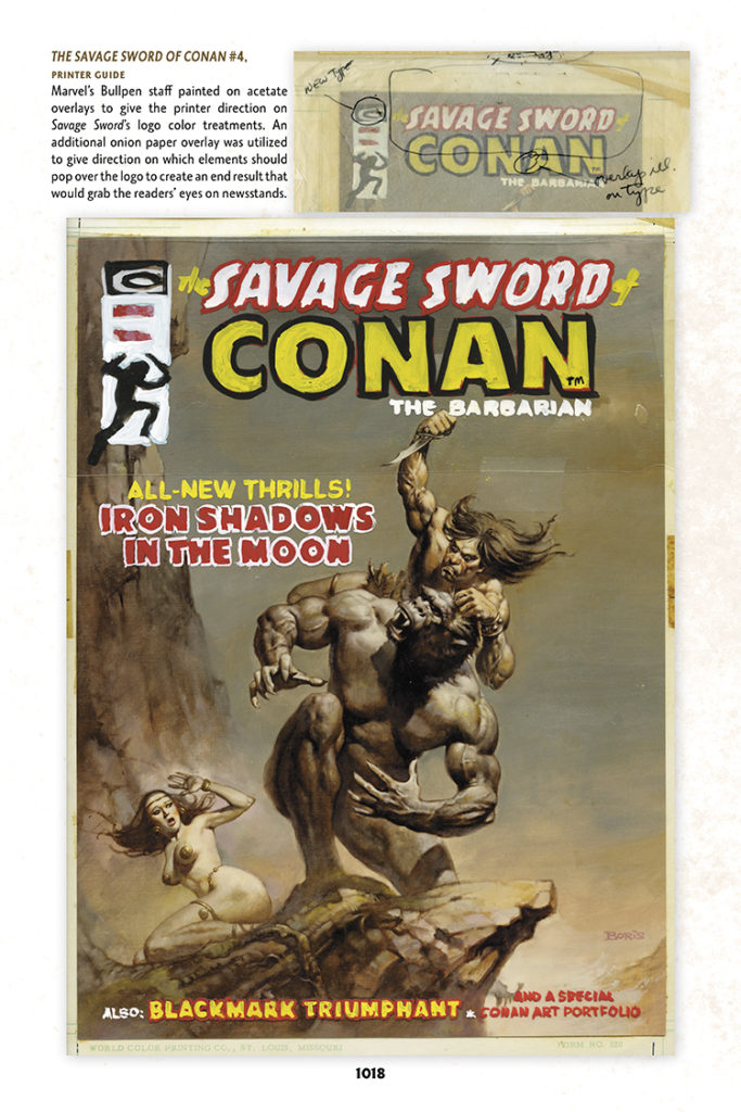 Savage Sword of Conan Omnibus Vol. 1: SSOC #4 cover color guide