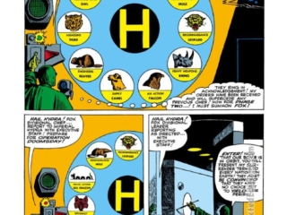 Nick Fury from Strange Tales #138, pg. 4; layouts, Jack Kirby; pencils and inks, John Severin; Hail Hydra, Agent of S.H.I.E.L.D., SHIELD, Divisional Staff Chiefs