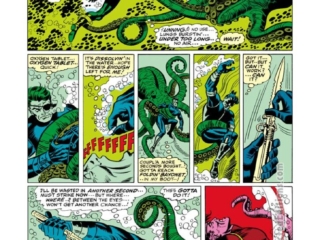 Nick Fury from Strange Tales #163, pg. 2; pencils, Jim Steranko; inks, Frank Giacoia; Agent of SHIELD, S.H.I.E.L.D., giant octopus