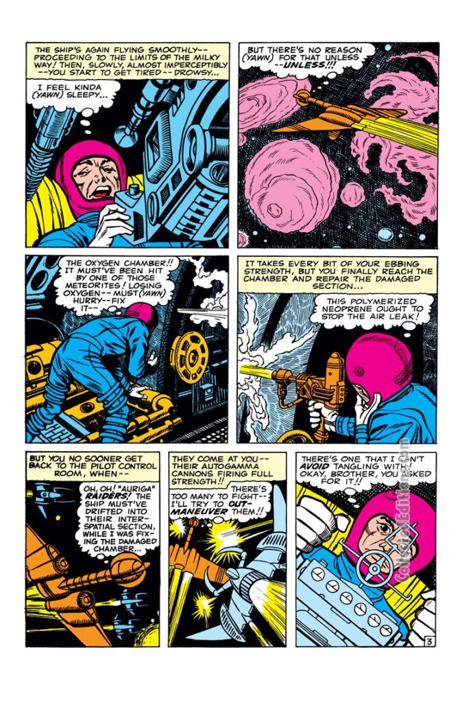 Strange Tales #68. "Test Pilot!", pg. 3. Atlas Era sci-fi.