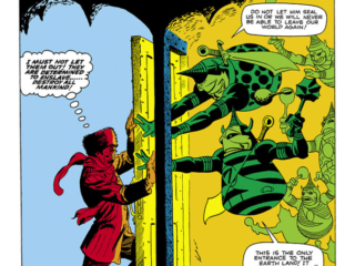Strange Tales #72, pg. 21; "I Entered the...Doorway to Doom!"; Atlas Era Marvel sci-fi suspense, Steve Ditko psychedelic