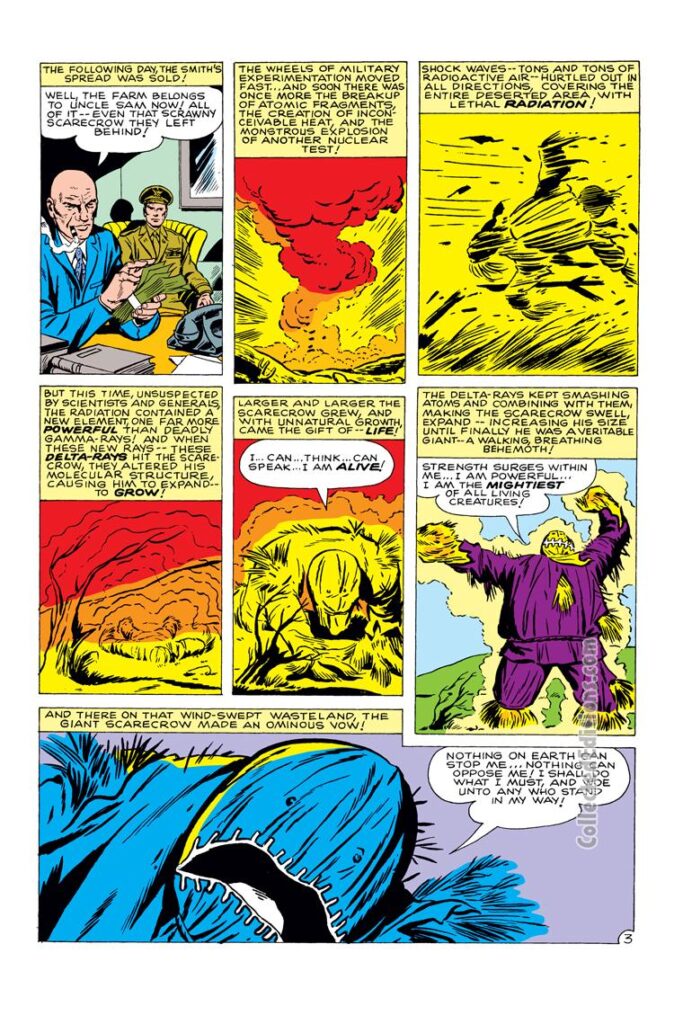 Strange Tales #81. "The Scarecrow Walks!", pg. 3. Stan Lee Jack Kirby Larry Lieber Marvel Monsters