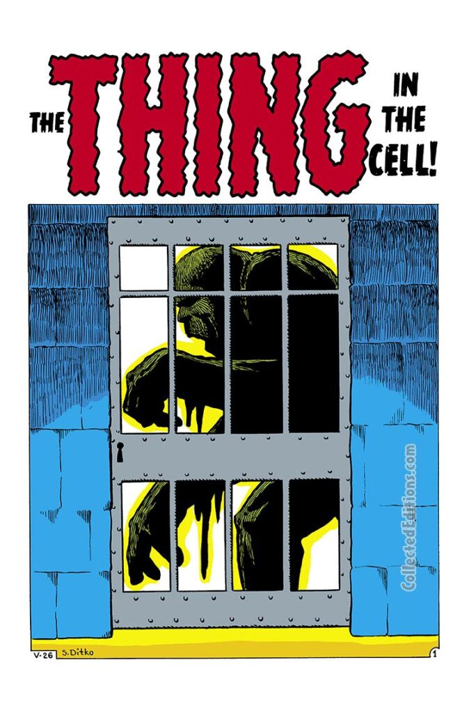Strange Tales #81, pg. 21; "The Thing in the Cell!"; Atlas Era sci-fi/horror, Steve Ditko