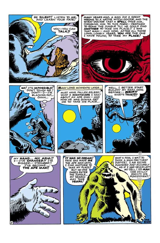 Strange Tales #85, pg. 25; "The Ape Man"; Steve Ditko/Atlas era