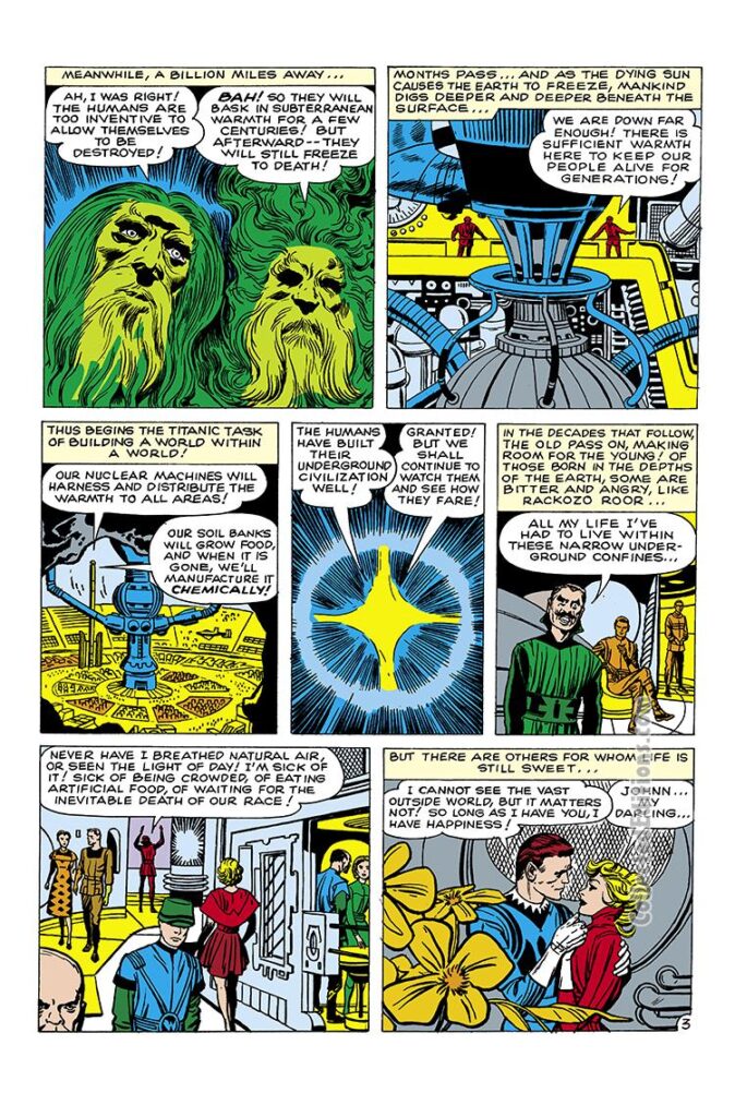 Strange Tales #97. "When  a Planet Dies!", pg. 3. Stan Lee Jack Kirby