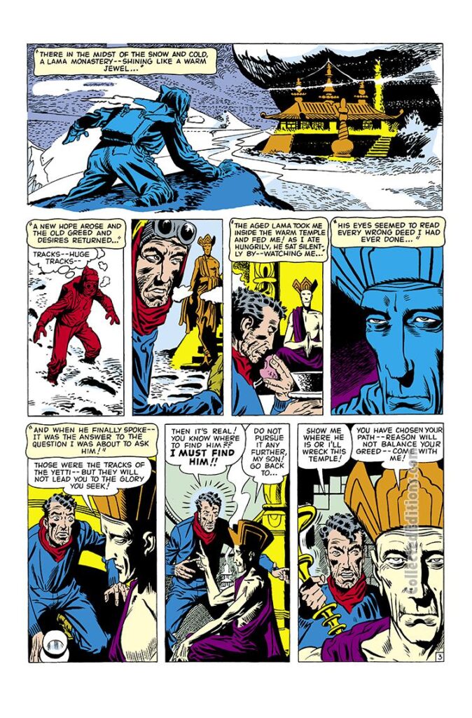 Strange Worlds #1, pg. 10; "I Captured the Abominable Snowman!"; Stan Lee/Steve Ditko/Atlas Era monsters/mystery/sci-fi