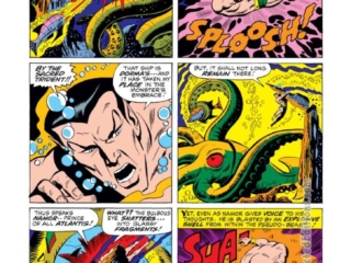 Sub-Mariner #27, pg. 11; pencils, Sal Buscema; inks, Mike Esposito; Namor, octopus