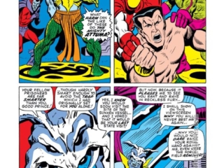 Sub-Mariner #31, pg. 11; pencils, Sal Buscema; inks, Mike Esposito; Attuma, Namor, Triton, Stingray