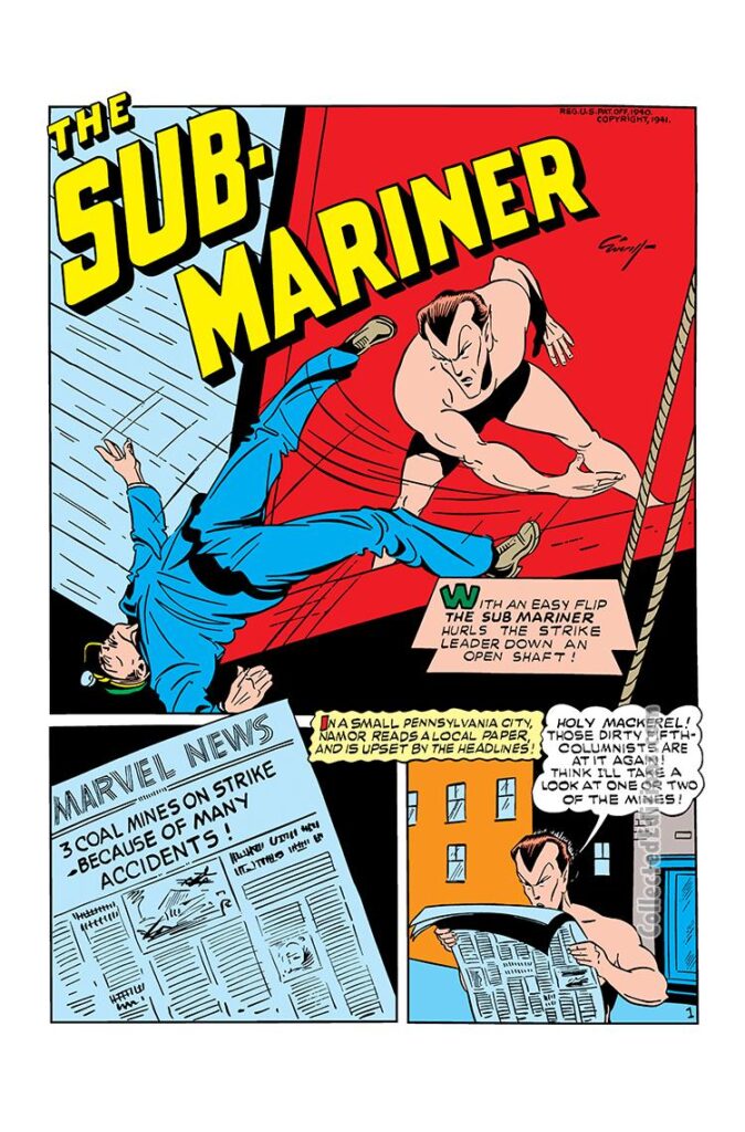 Sub-Mariner Comics #2, pg. 22; "The Sub-Mariner", Bill Everett/Golden Age, Timely Marvel