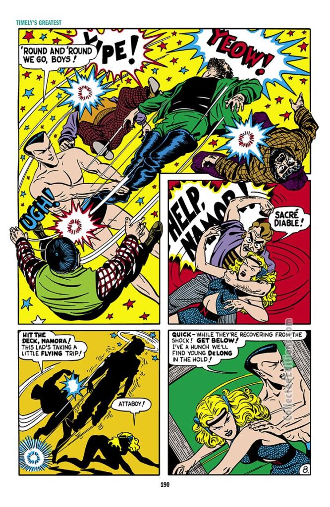 Sub-Mariner Comics #27, pg. 8; &quot;The Case of the Frantic Fisherman!&quot;; Bill Everett/Namora/Prince Namor/Golden Age