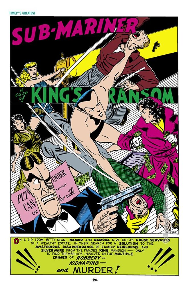 Sub-Mariner Comics #28, pg. 1; &quot;A Case of King&#039;s Ransom&quot;; Prince Namor/Namora team-up/Golden Age/Bill Everett