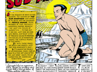Sub-Mariner Comics #35, pg. 9; "The Dawn of the Sub-Mariner", young teenage Prince Namor, Lost city of Atlantis, Bill Everett