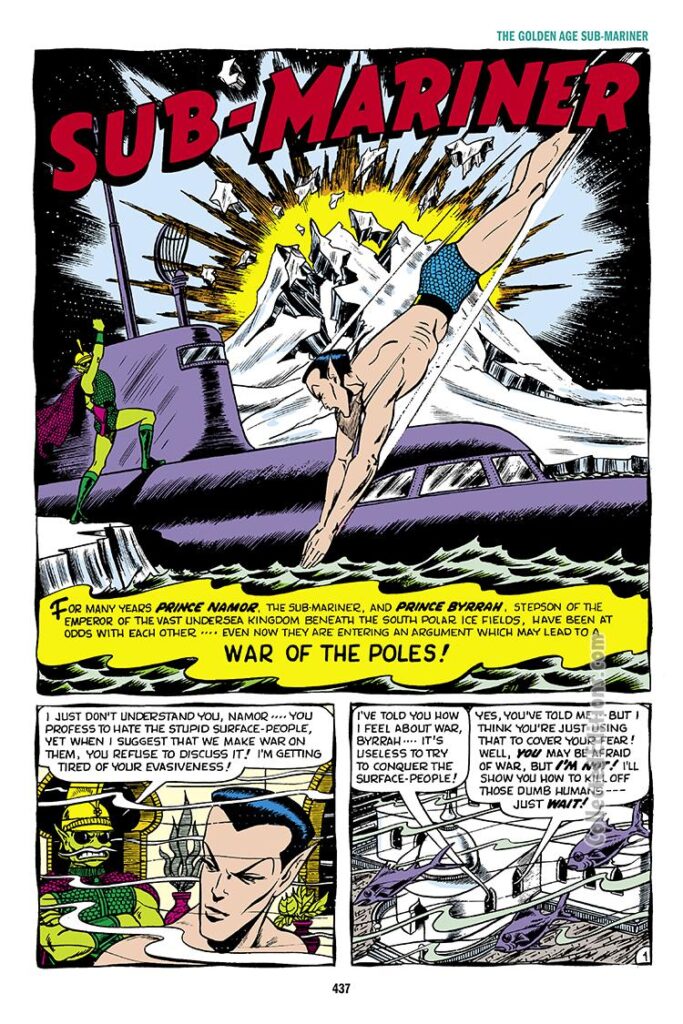 Sub-Mariner Comics #36, pg. 19; &quot;War of the Poles!&quot; Atlantis, Bill Everett/Prince Namor