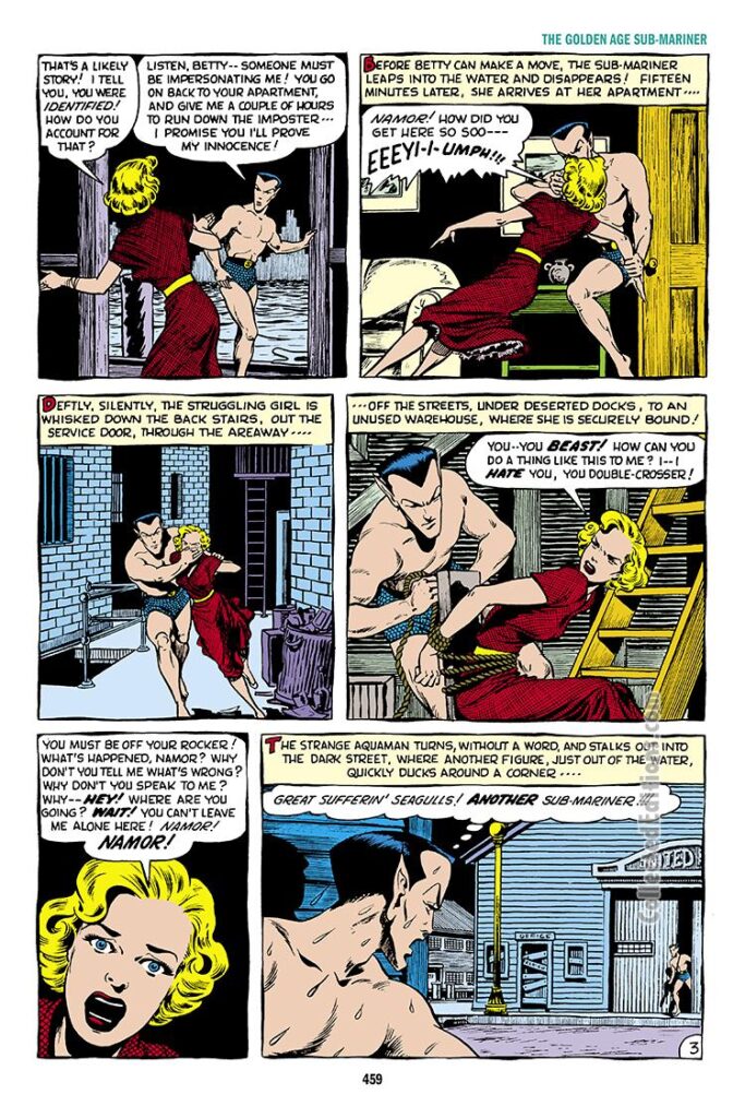 Sub-Mariner Comics #37, pg. 21; &quot;Double Trouble!&quot;; Betty Dean, Prince Namor, Bill Everett