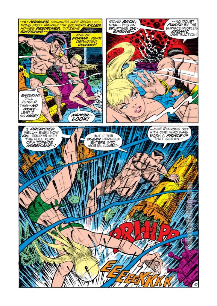 Sub-Mariner #51, pg. 10; pencils and inks, Bill Everett; Namorita, Namor