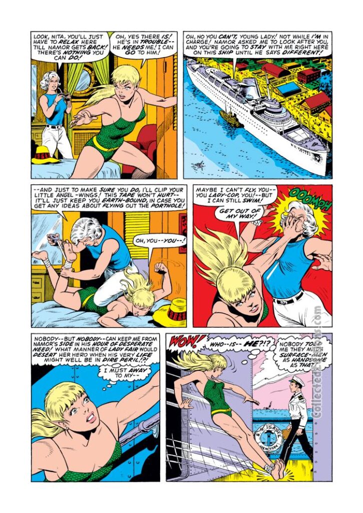 Sub-Mariner #54, pg. 7; pencils and inks, Bill Everett; Namorita, Nita