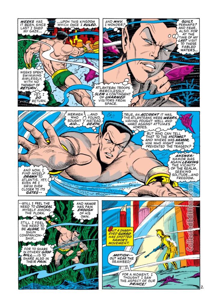 Sub-Mariner #58, pg. 2; pencils and inks, Bill Everett