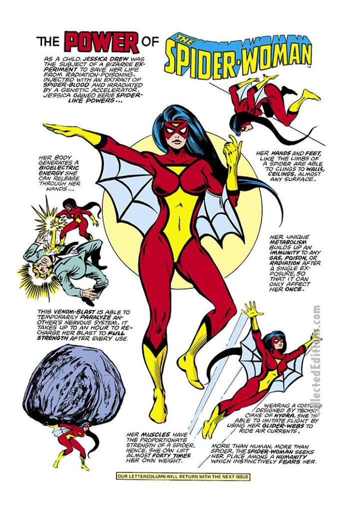 Spider-Woman #11, pg. 18; "The Power of Spider-Woman" pinup