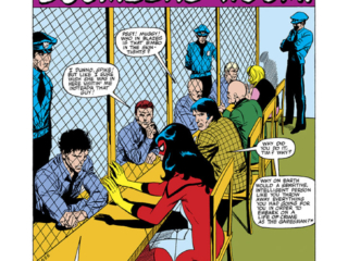 Spider-Woman #24, pg. 1; pencils, Trevor Von Eeden; Michael Fleisher