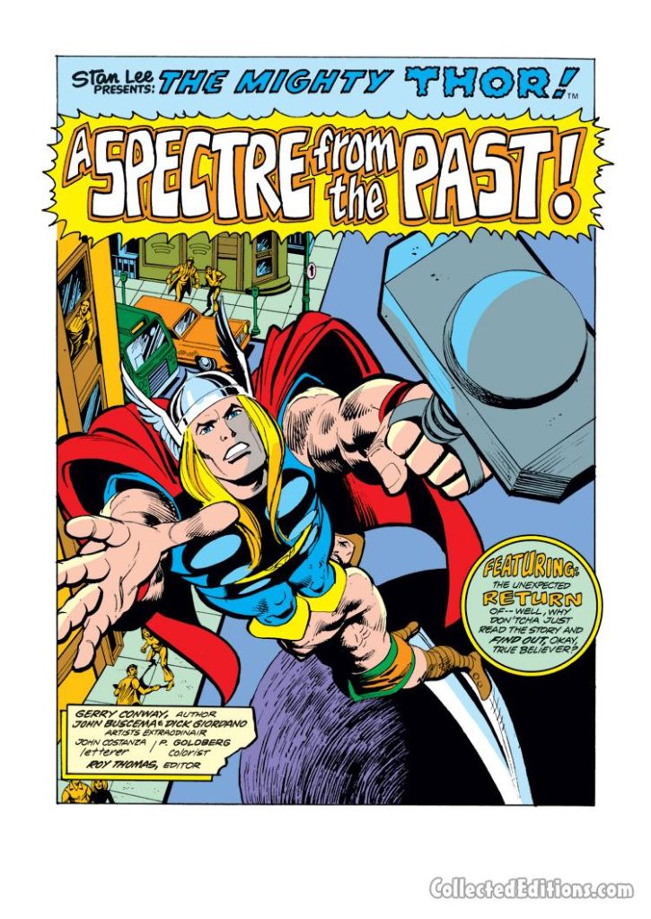 Thor #231, pg. 1; pencils, John Buscema; inks, Dick Giordano