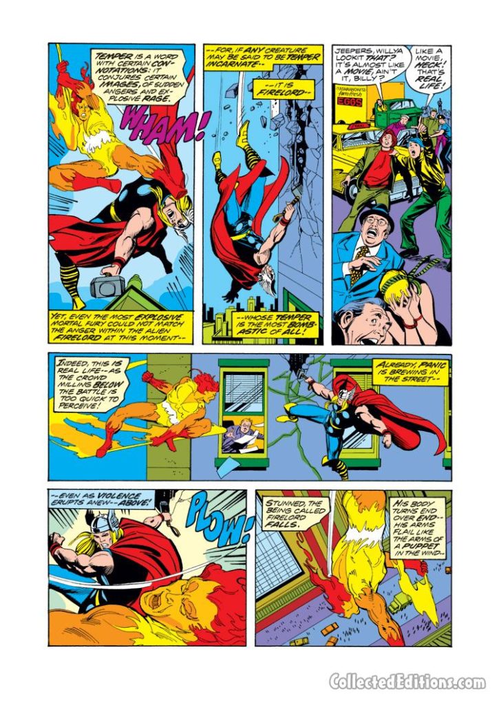 Thor #232, pg. 10; pencils, John Buscema; inks, Dick Giordano; Firelord