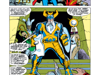 Thor #240, pg. 18; pencils, Sal Buscema; inks, Klaus Janson; Odin/Atum